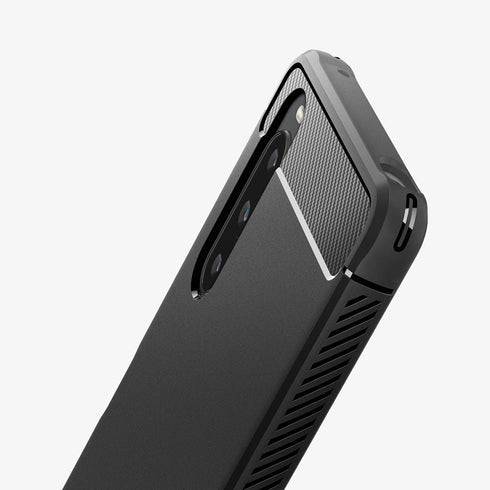 ACS02841 - Sony Xperia 1 III Case Rugged Armor in matte black showing the back